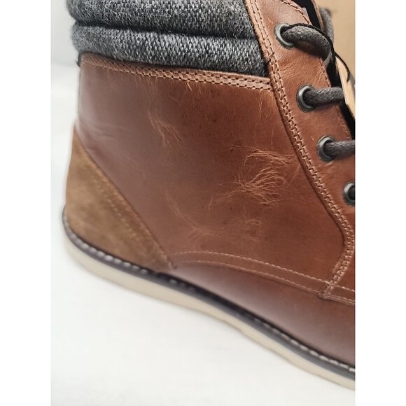 CREVO Javier Mens size 13 Leather Lace Up Chukka Boots Chestnut Brown Shoes new - Picture 6 of 12